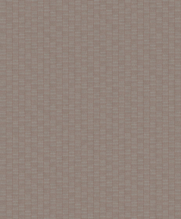 Seabrook Designs Deco Spliced Stripe Graphite & Terra Cotta Wallpaper Sample KTM1426