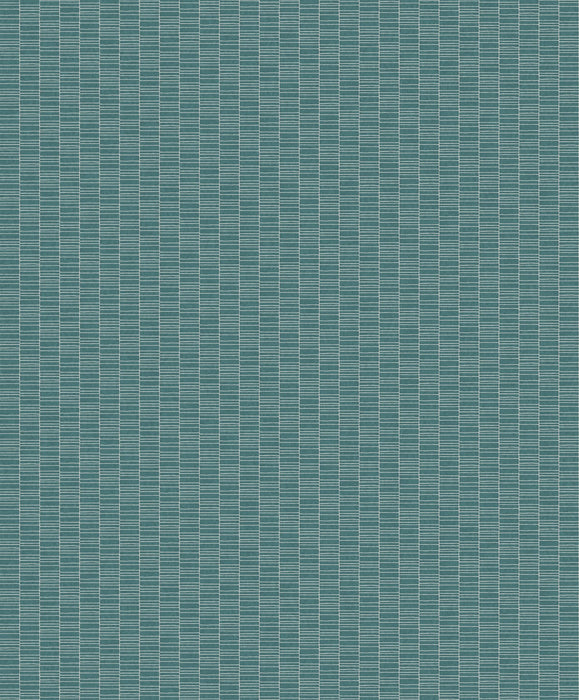 Seabrook Designs Deco Spliced Stripe Perry Teal Wallpaper Sample KTM1427