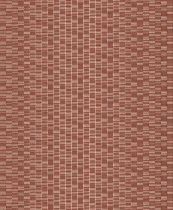 Seabrook Designs Deco Spliced Stripe Terra Cotta Wallpaper Sample KTM1429