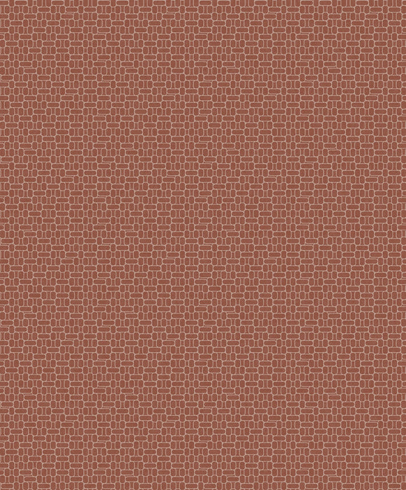 Seabrook Designs Capsule Geometric Terra Cotta Wallpaper Sample KTM1628