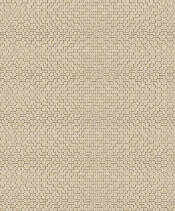 Seabrook Designs Capsule Geometric Metallic Gold & Parchment Wallpaper Sample KTM1632