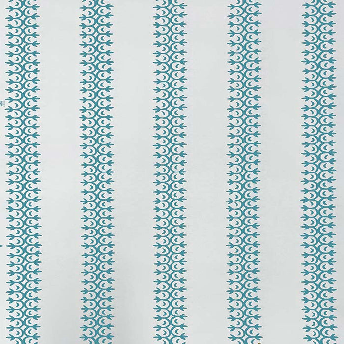 Home Couture Kalamkari Stripe Medium Blue Wallpaper Sample HP2030W-04AWP