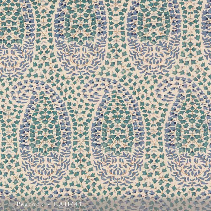 Lisa Fine Lahore Peacock Fabric Sample LAH-43