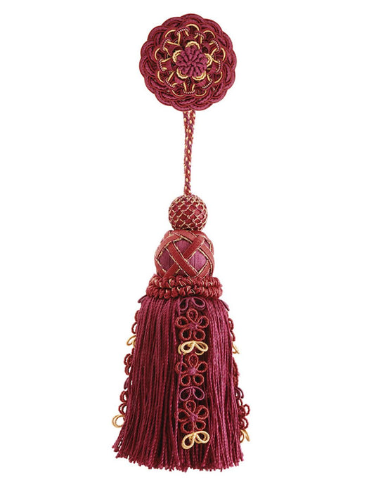 Scalamandre Siecle Single Tassel w/Rosette Port Trim Sample LA77103051