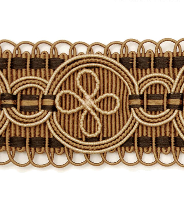 Scalamandre Siecle Montesquieu Galon Umber Trim LA11103052