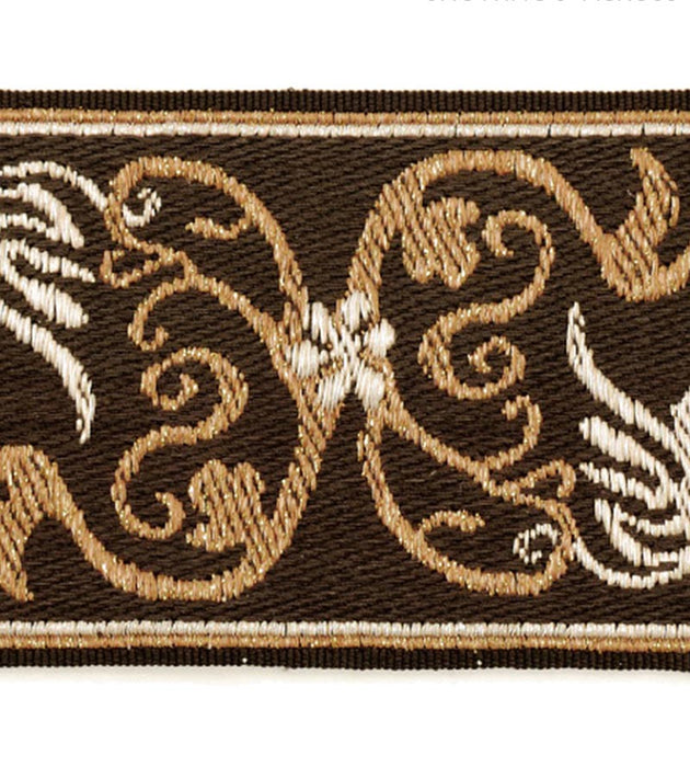 Scalamandre Siecle Grimm Braid Umber Trim Sample LA11113052