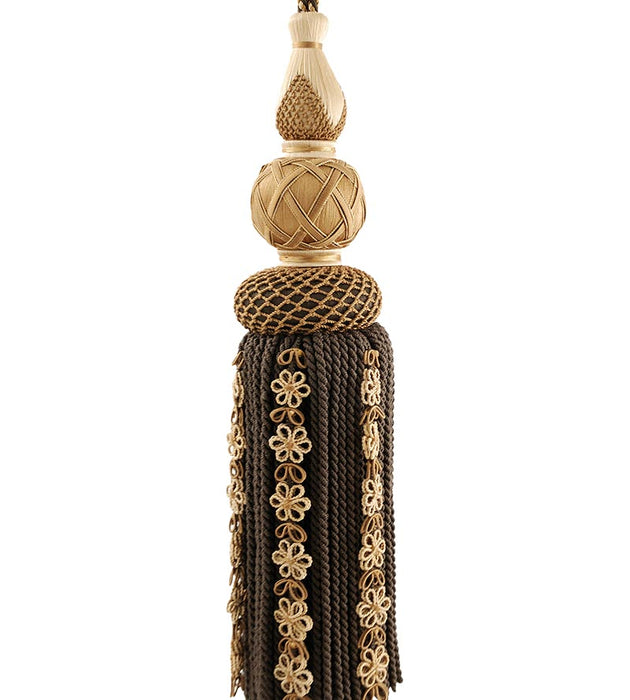Scalamandre Siecle Single Tassel Tieback Umber Trim LA33103052