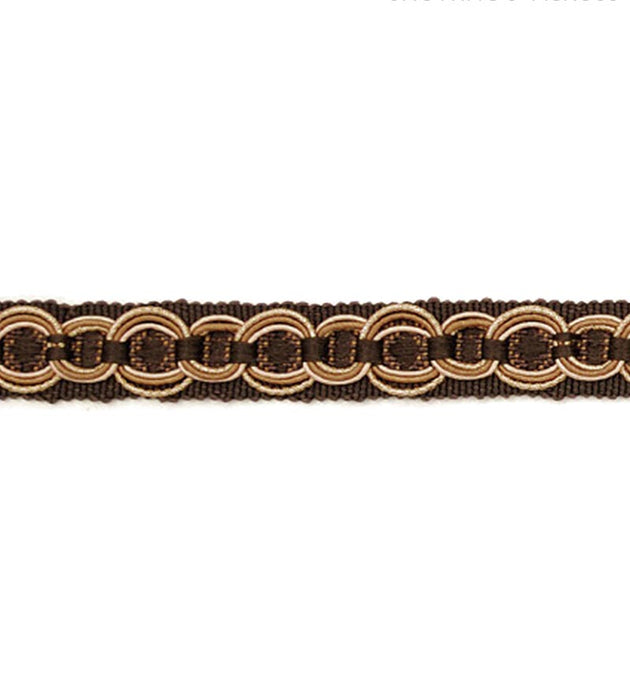 Scalamandre Siecle Rousseau Gimp Umber Trim Sample LA55003052