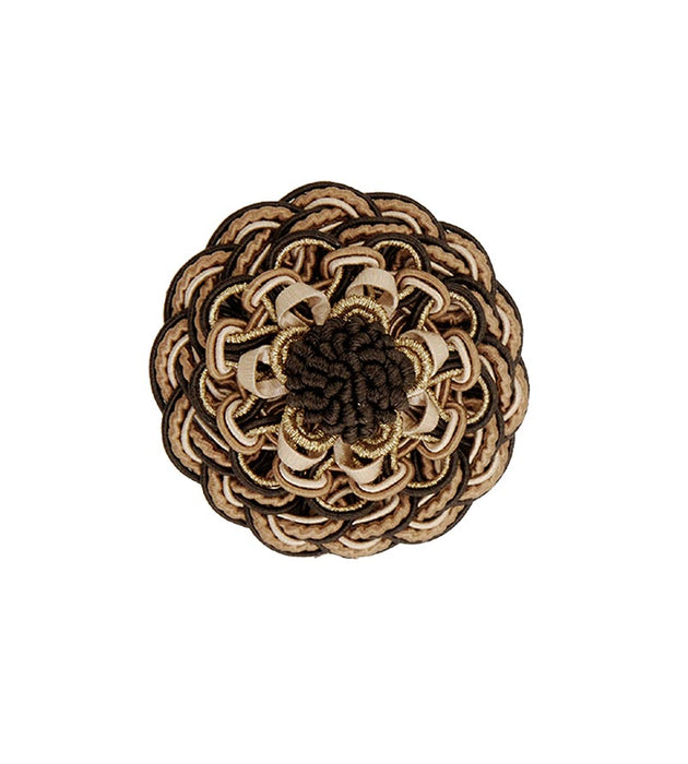Scalamandre Siecle Rosette Umber Trim Sample LA77003052