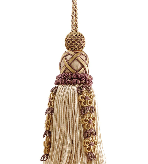 Scalamandre Siecle Key Tassel Amethyst Trim Sample LA44673053
