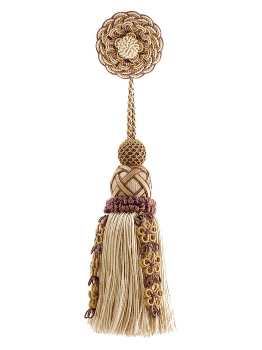 Scalamandre Siecle Single Tasselw/Rosette Amethyst Trim LA77103053