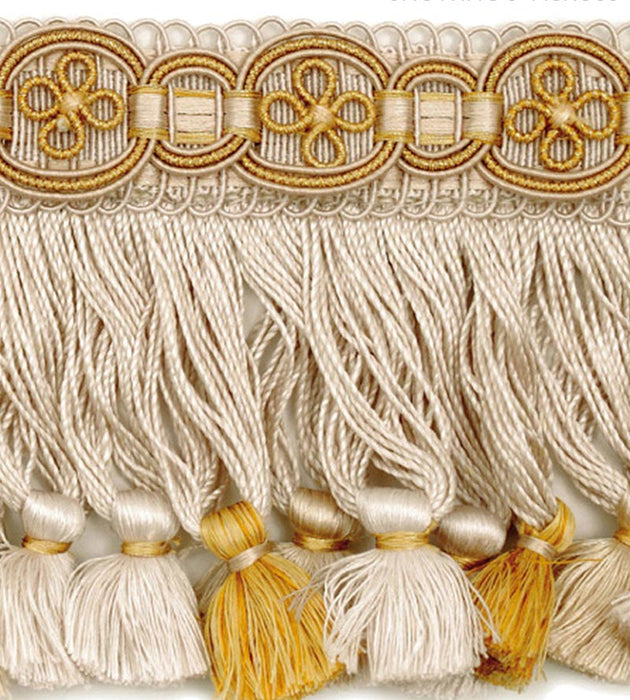 Scalamandre Siecle Condillac Fringe Gilded Alabaster Trim LA22103054