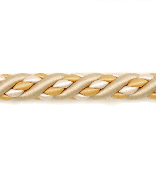 Scalamandre Siecle Cord 1/2 Gilded Alabaster Trim Sample LA88483054