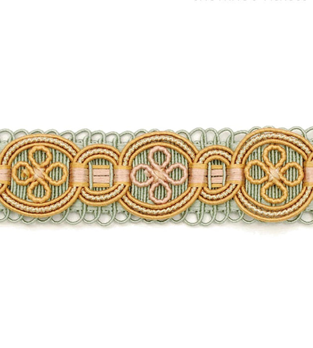 Scalamandre Siecle Condillac Braid Mint Trim Sample LA11003055