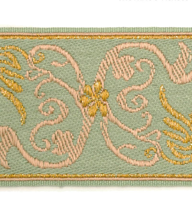 Scalamandre Siecle Grimm Braid Mint Trim Sample LA11113055