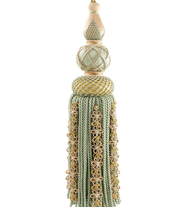 Scalamandre Siecle Single Tassel Tieback Mint Trim Sample LA33103055