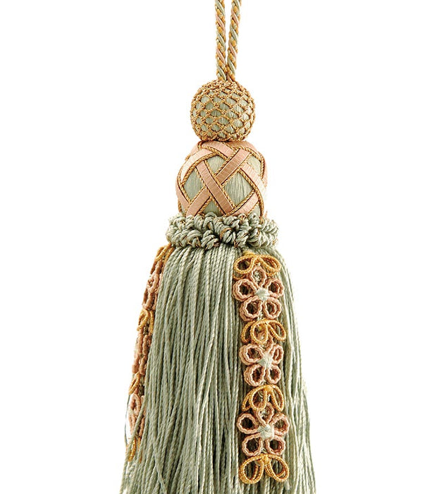 Scalamandre Siecle Key Tassel Mint Trim Sample LA44673055