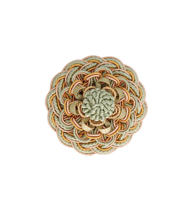 Scalamandre Siecle Rosette Mint Trim Sample LA77003055
