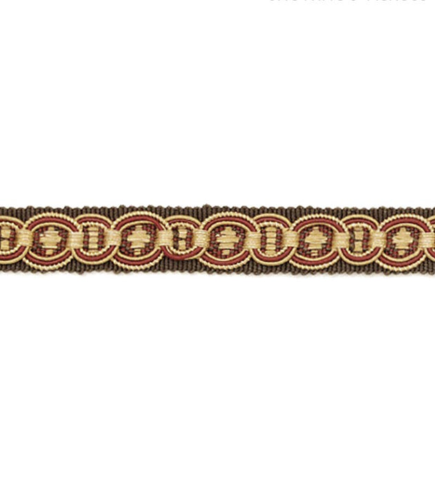 Scalamandre Siecle Rousseau Gimp Ebony Bordeaux Trim Sample LA55003056