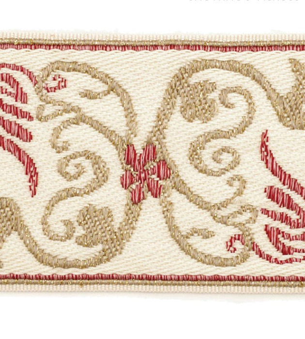 Scalamandre Siecle Grimm Braid Raspberry Trim Sample LA11113057