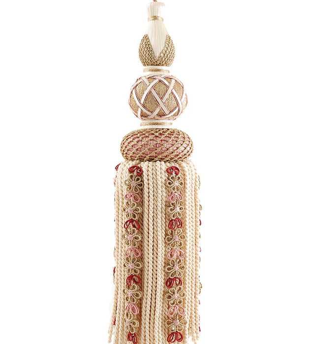 Scalamandre Siecle Single Tassel Tieback Raspberry Trim LA33103057