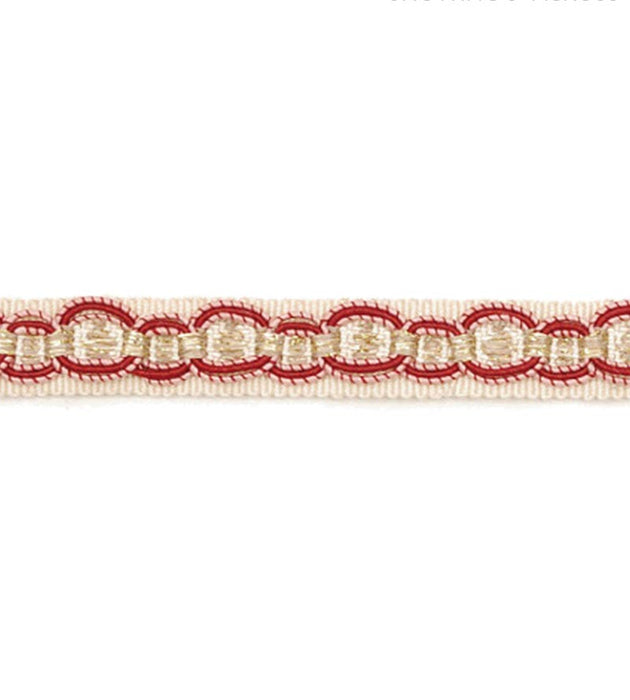 Scalamandre Siecle Rousseau Gimp Raspberry Trim Sample LA55003057