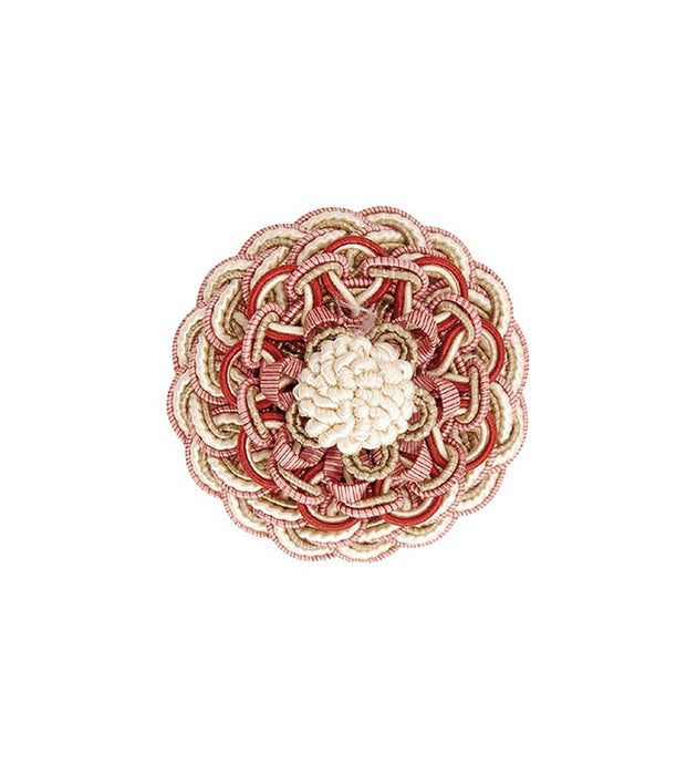 Scalamandre Siecle Rosette Raspberry Trim Sample LA77003057