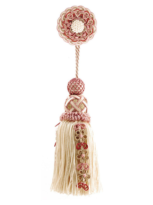 Scalamandre Siecle Single Tasselw/Rosette Raspberry Trim LA77103057