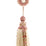 Scalamandre Siecle Single Tassel W/rosette Raspberry Trimming Sample LA77103057