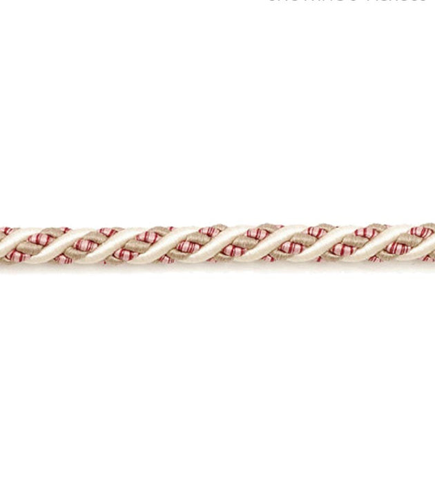 Scalamandre Siecle Cord 1/4 Raspberry Trim Sample LA88183057