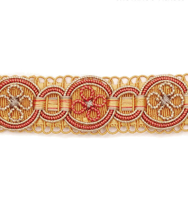 Scalamandre Siecle Condillac Braid Gold Trim Sample LA11003059