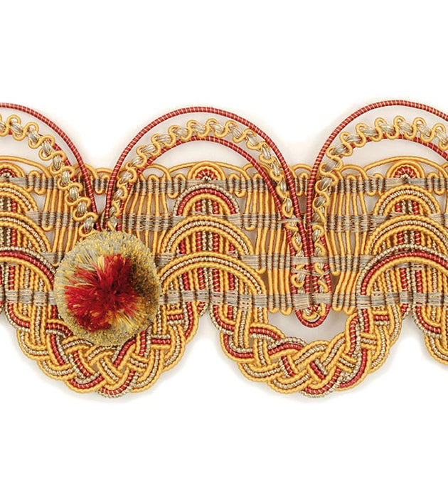 Scalamandre Siecle Gimp Voltaire Gold Trim Sample LA55303059
