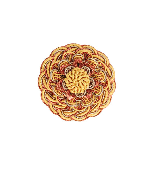 Scalamandre Siecle Rosette Gold Trim Sample LA77003059