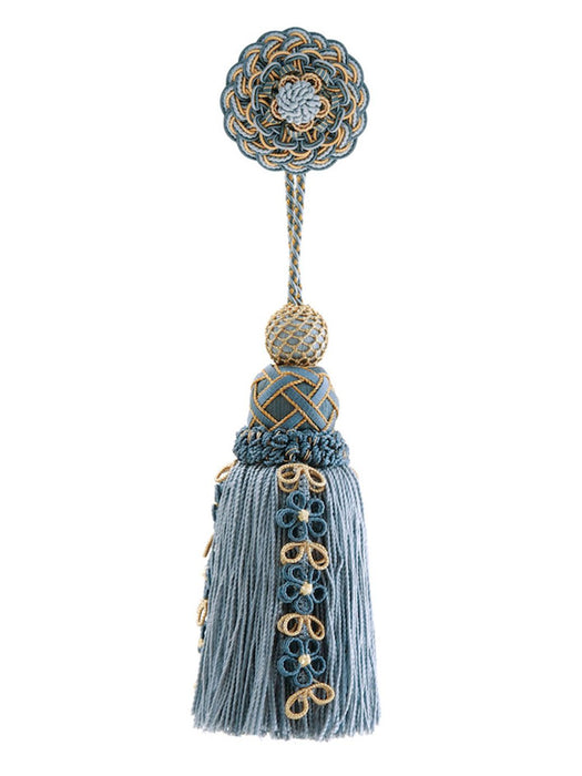 Scalamandre Siecle Single Tasselw/Rosette French Blue Trim LA77103060