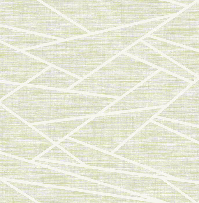 Seabrook Designs Cecita Puzzle Mint Green And White Wallpaper LG90104