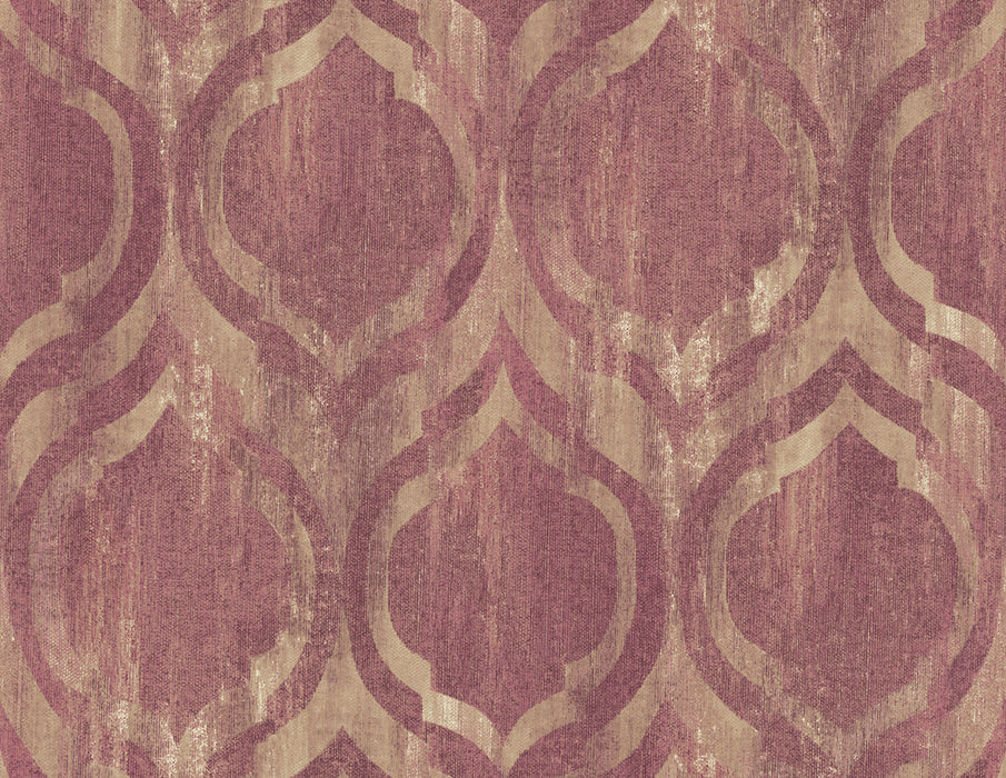 Seabrook Designs Old Danube Ogee Wine And Gold Wallpaper Sample LG90801