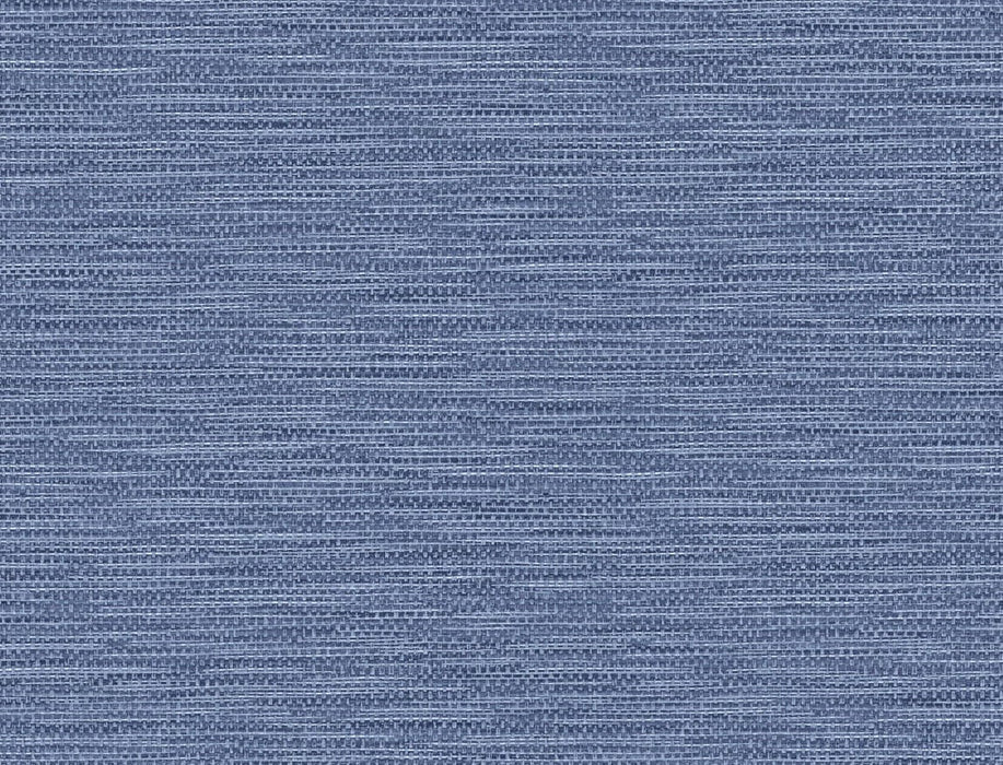 Lillian August Faux Linen Weave Coastal Blue Wallpaper Sample LN10902