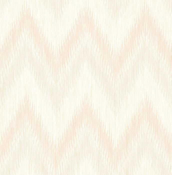 Lillian August Regent Flamestitch Stringcloth Soft Melon And Arrowroot Wallpaper LN11201