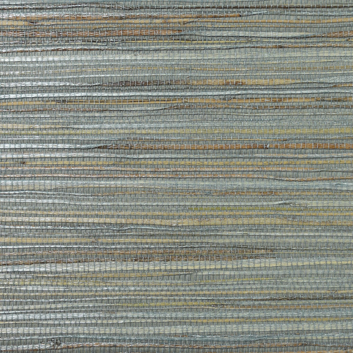 Lillian August Jute Coir & Metallic Graphite Wallpaper Sample LN11808