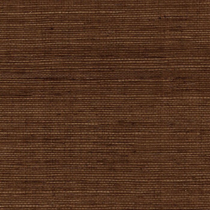 Lillian August Sisal Grasscloth Chocolate Wallpaper LN11816