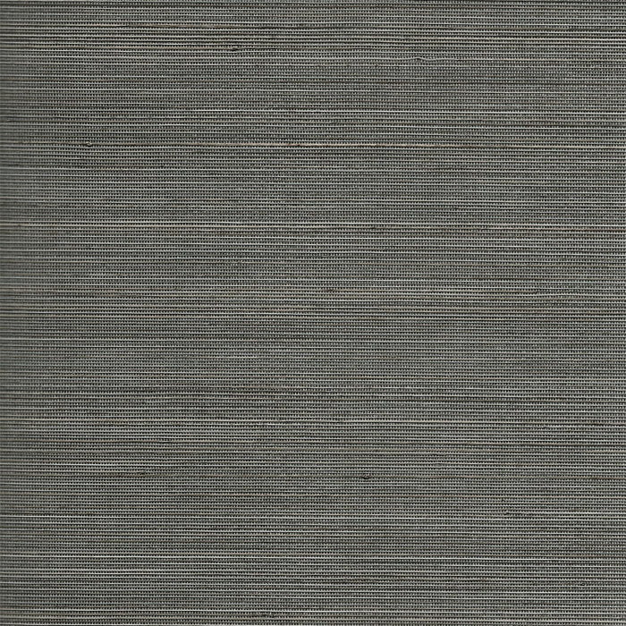 Lillian August Abaca Grasscloth Charcoal And Sandstone Wallpaper LN11835