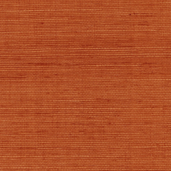 Lillian August Sisal Grasscloth Blood Orange Wallpaper LN11841