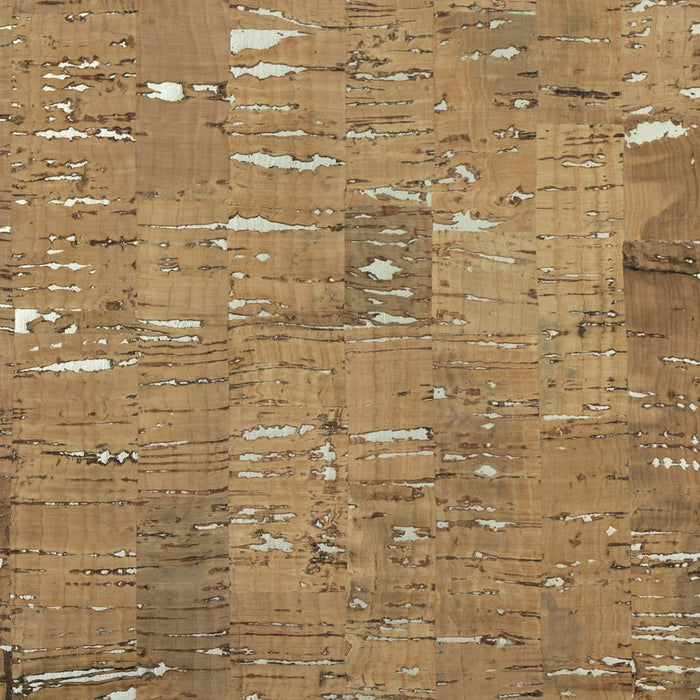 Lillian August Cork Honey Brown & Metallic Silver Wallpaper LN11849