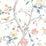 Lillian August Southport Floral Trail Fabric Eggshell, Melon, And Carolina Blue Fabric LN11901F