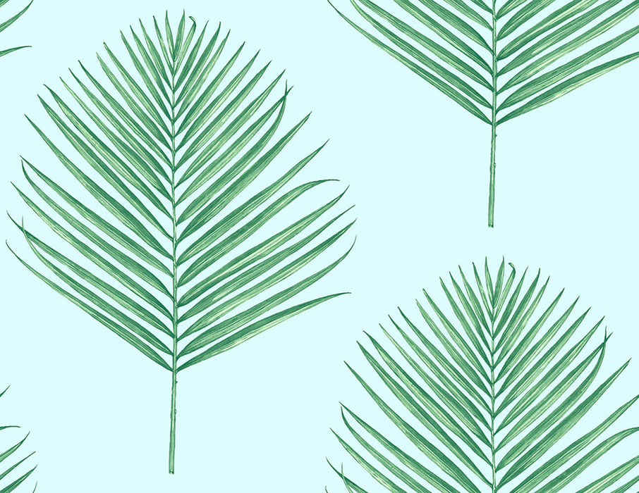 Lillian August Maui Palm Celeste & Jade Wallpaper LN20004