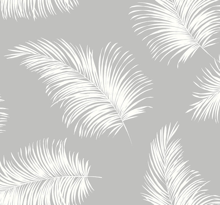 Lillian August Tossed Palm Harbor Mist Wallpaper LN20315