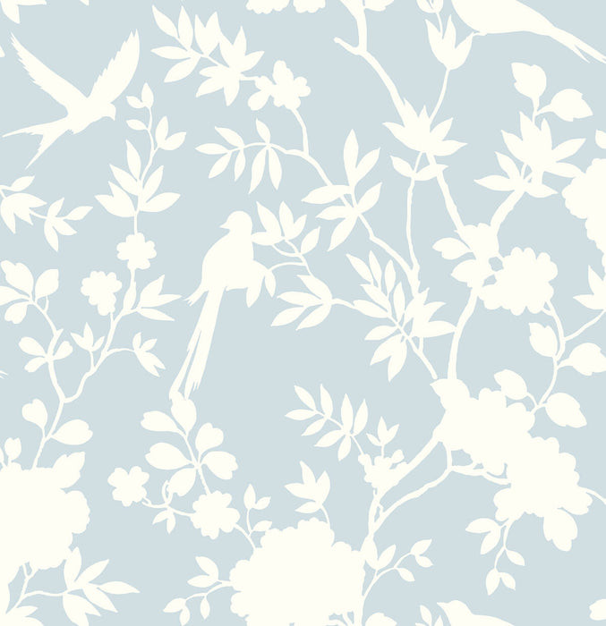 Lillian August Mono Toile Hampton Blue Wallpaper LN20502
