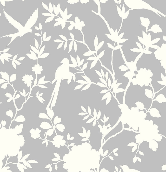 Lillian August Mono Toile Harbor Mist Wallpaper LN20505