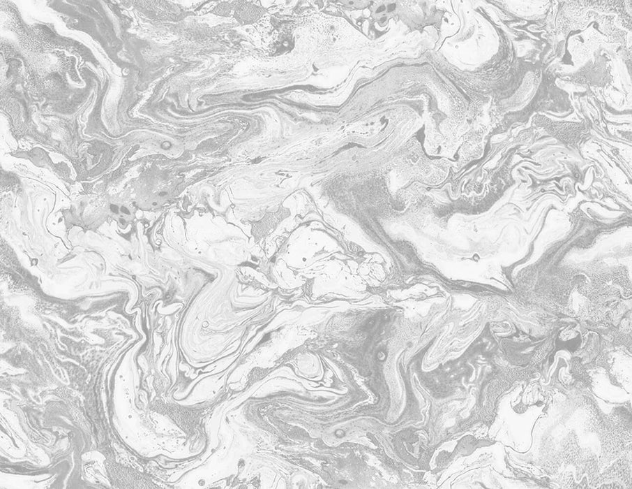 Lillian August Faux Marble Calcutta & Metallic Silver Wallpaper LN21003