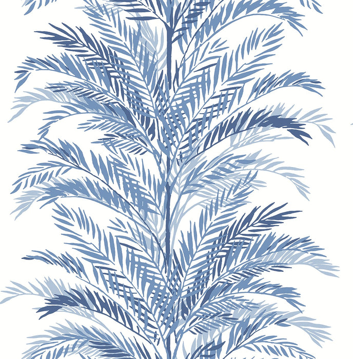 Lillian August Keana Palm Coastal Blue Wallpaper Sample LN30102